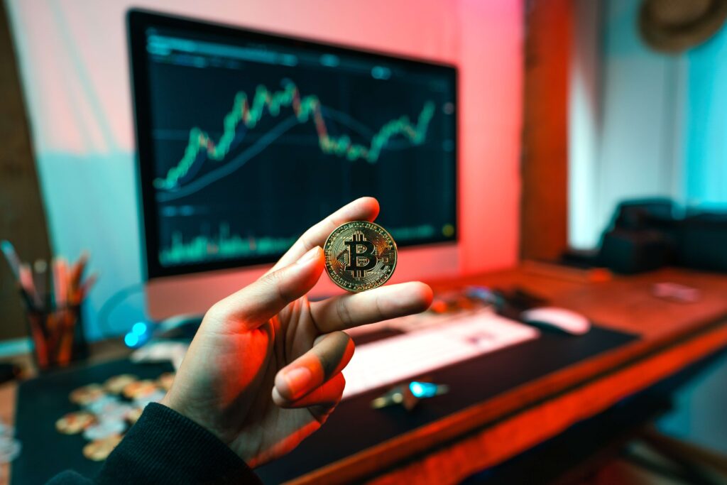 En länk till Coinbase där man kan handla kryptovaltuor så som coinbase